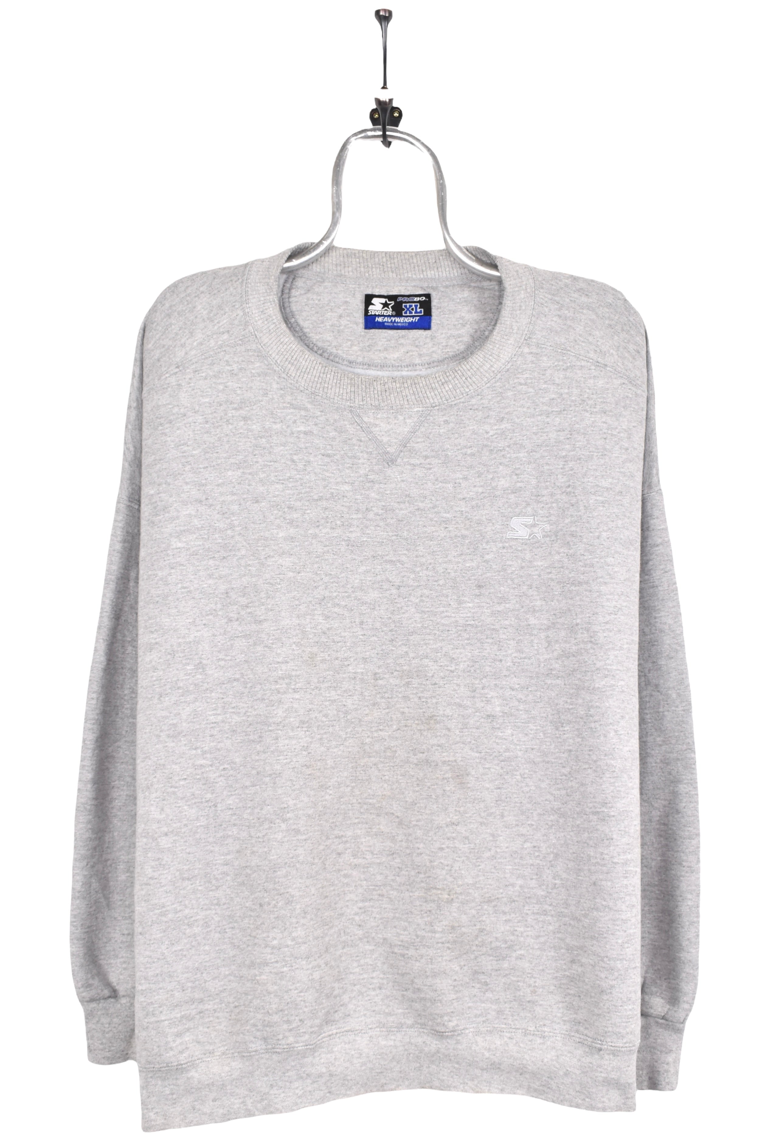 Vintage Starter sweatshirt, grey embroidered crewneck - AU XXL STARTER
