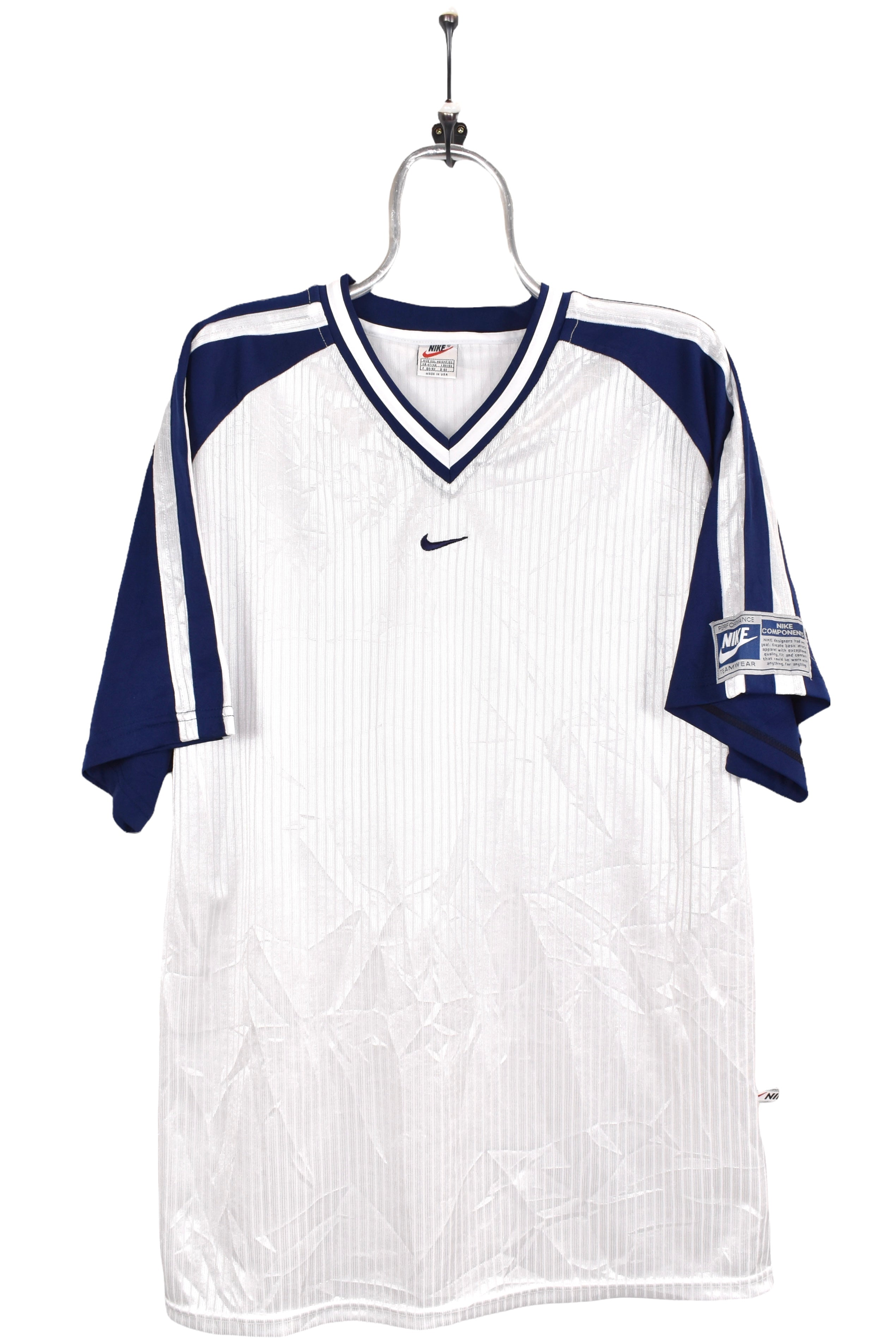 Vintage Nike shirt, white athletic embroidered tee - AU XL NIKE