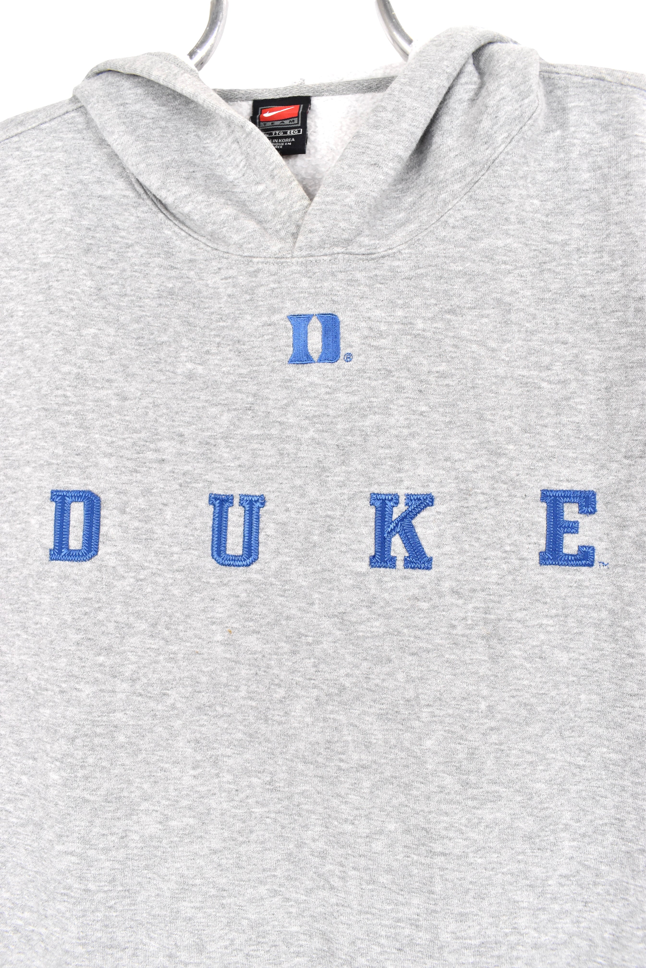 Vintage Duke University hoodie, grey embroidered sweatshirt - AU XXL COLLEGE