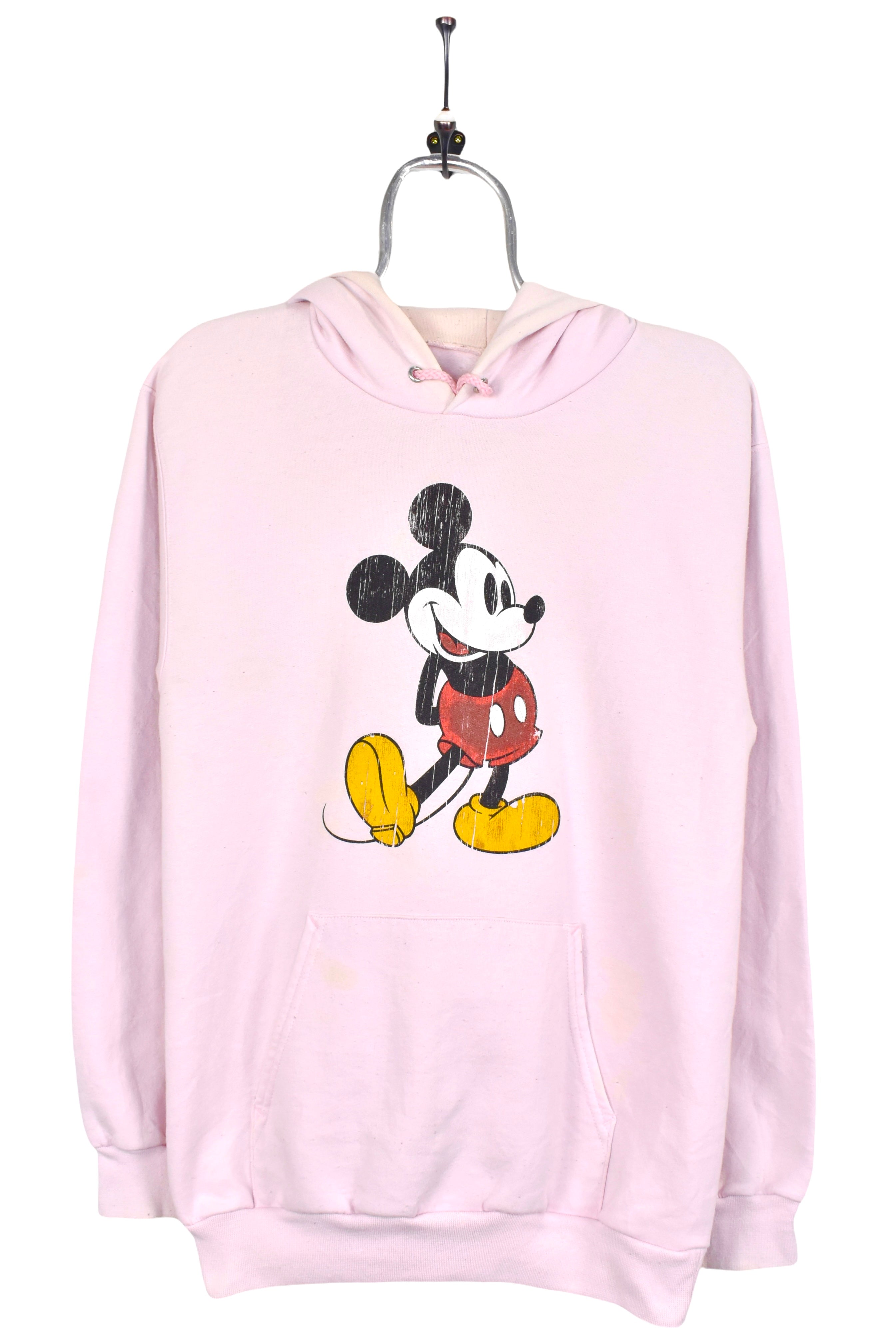 Women's vintage Mickey Mouse hoodie, Disney pink sweatshirt - AU Small DISNEY / CARTOON