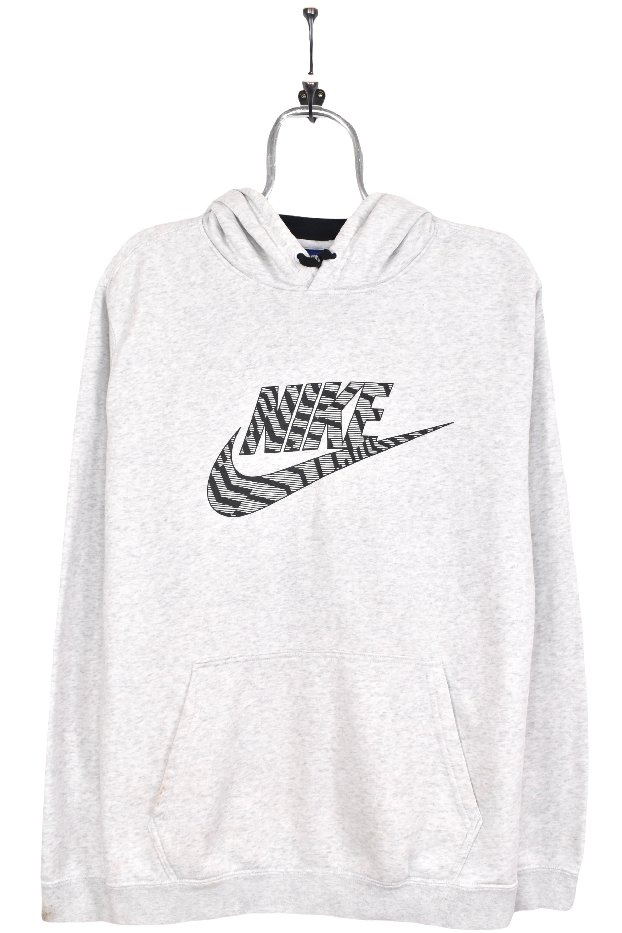 Vintage Nike hoodie, grey graphic sweatshirt - AU Large NIKE