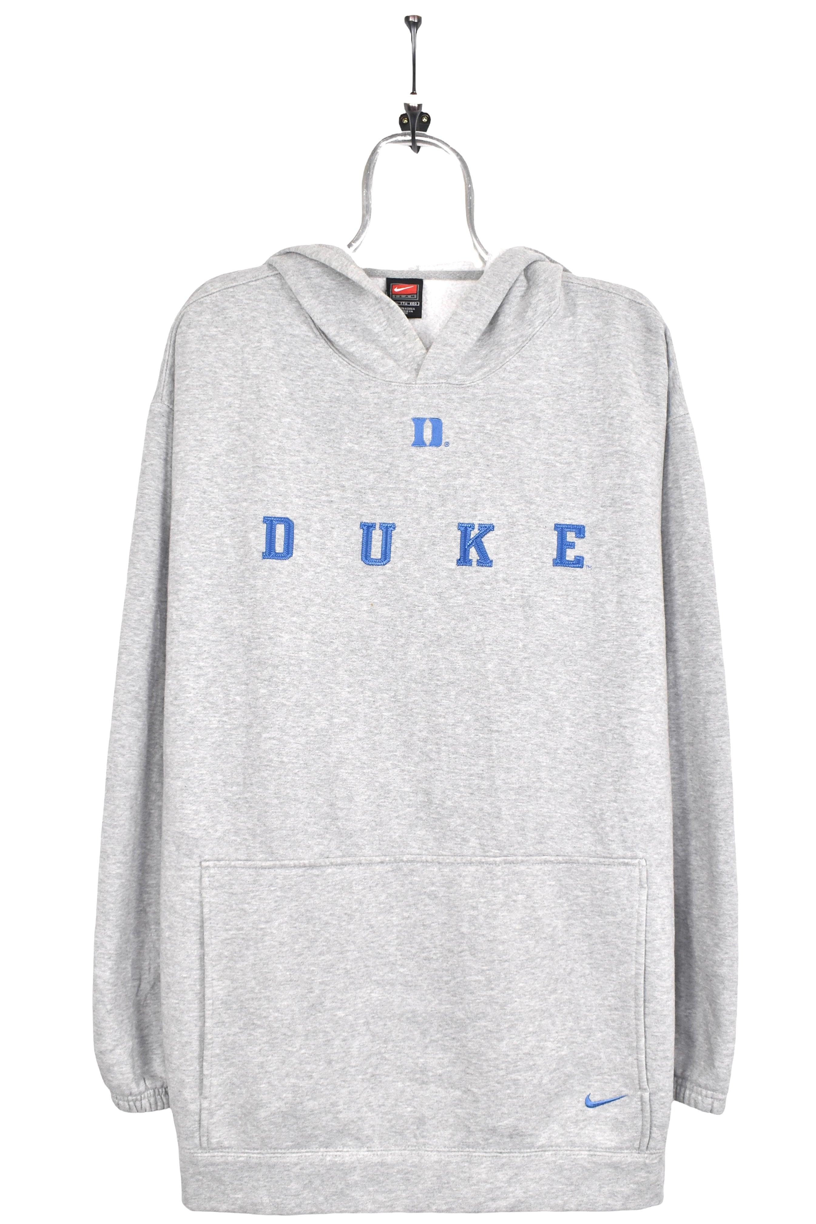 Vintage Duke University hoodie, grey embroidered sweatshirt - AU XXL COLLEGE