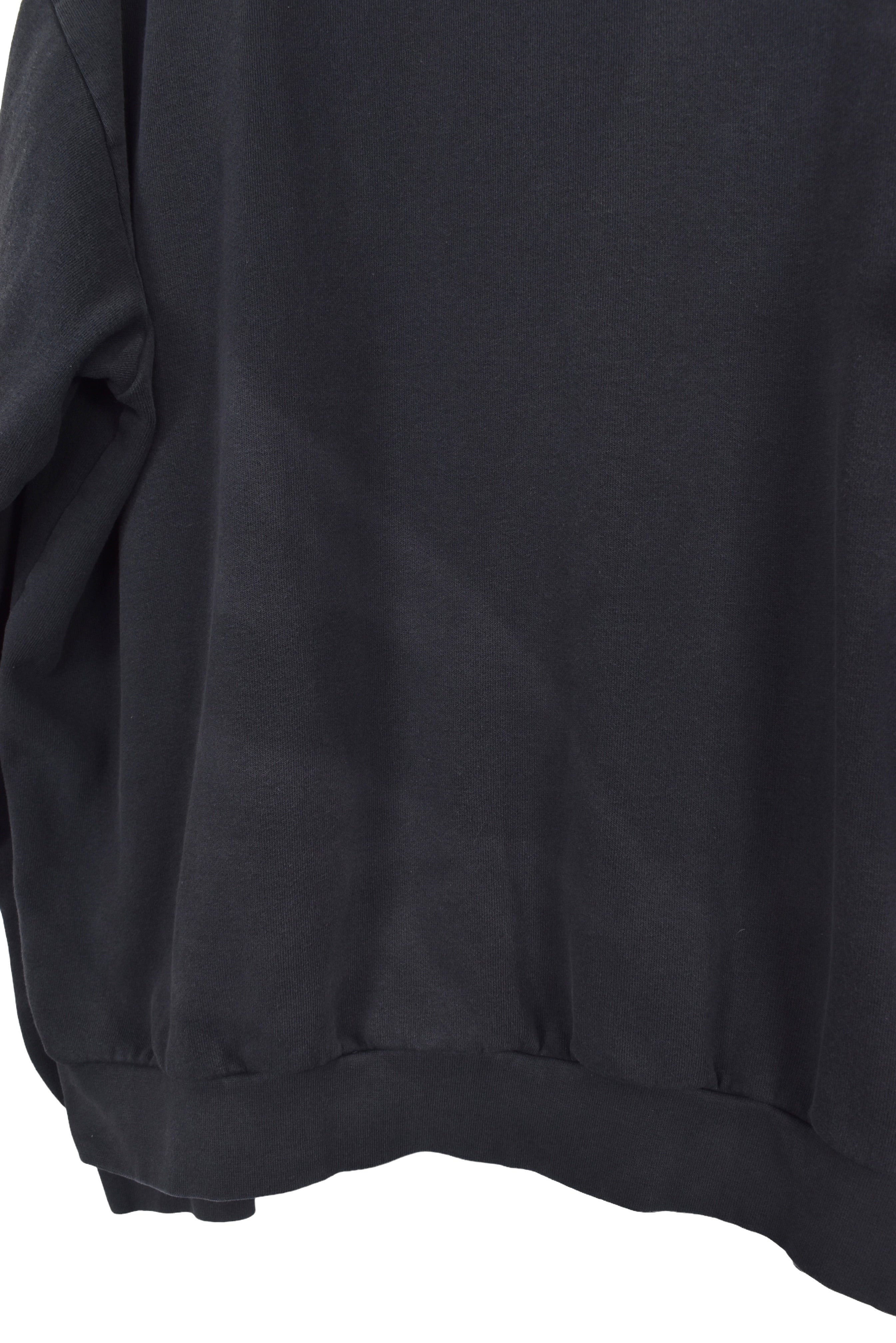 Vintage Nike Air hoodie, black embroidered sweatshirt - XXL