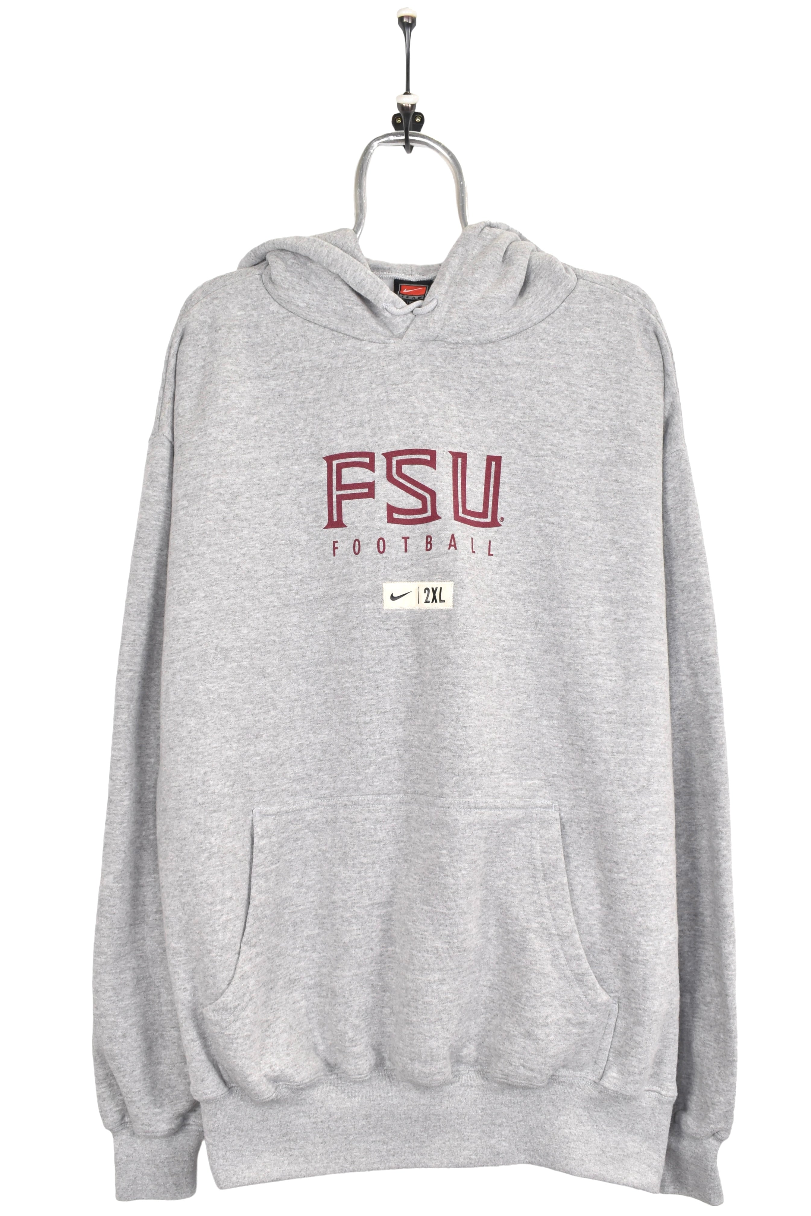 Vintage Florida State hoodie, grey football graphic sweatshirt - AU XXL COLLEGE