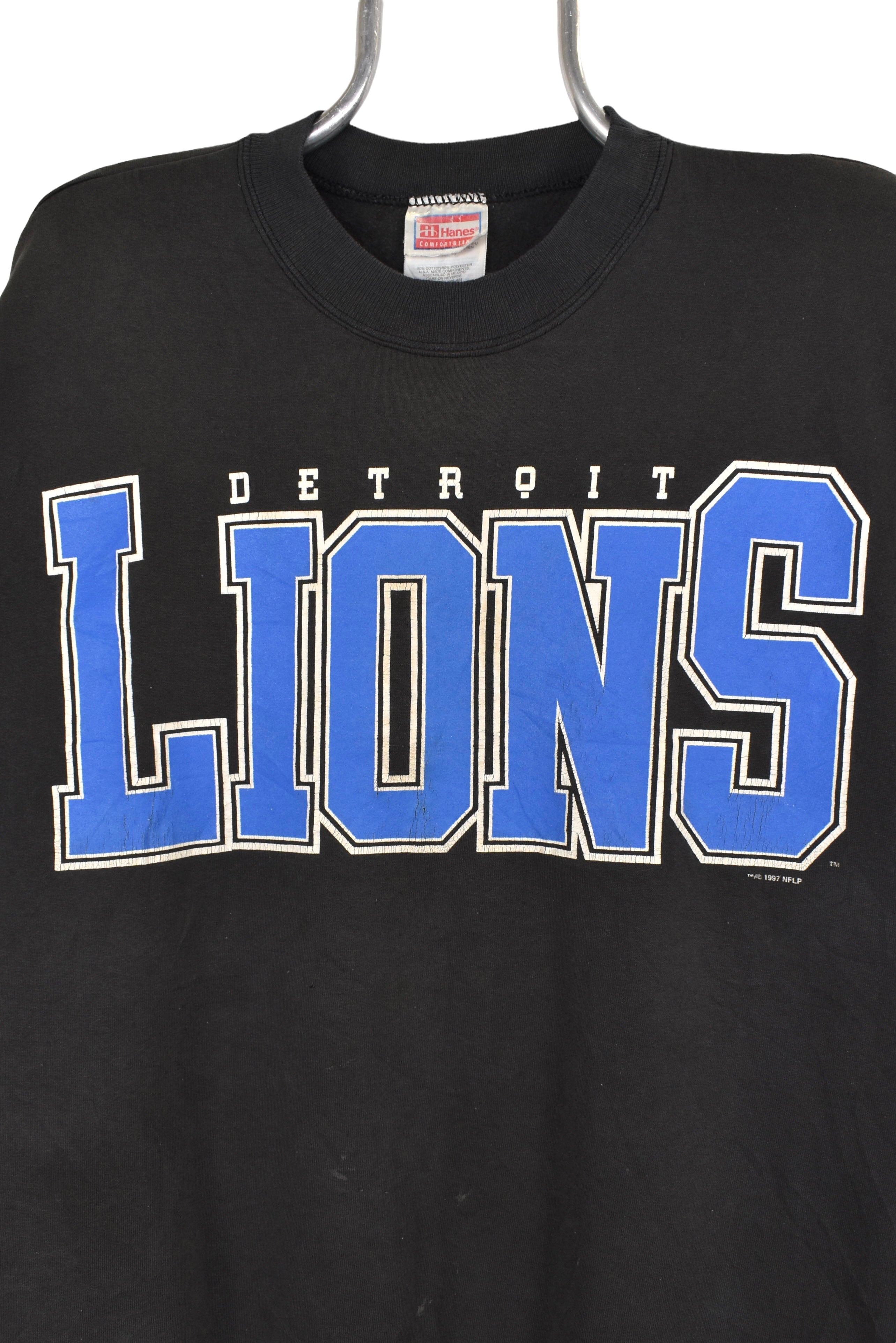 Vintage Detroit Lions sweatshirt, NFL 1997 black crewneck - Large