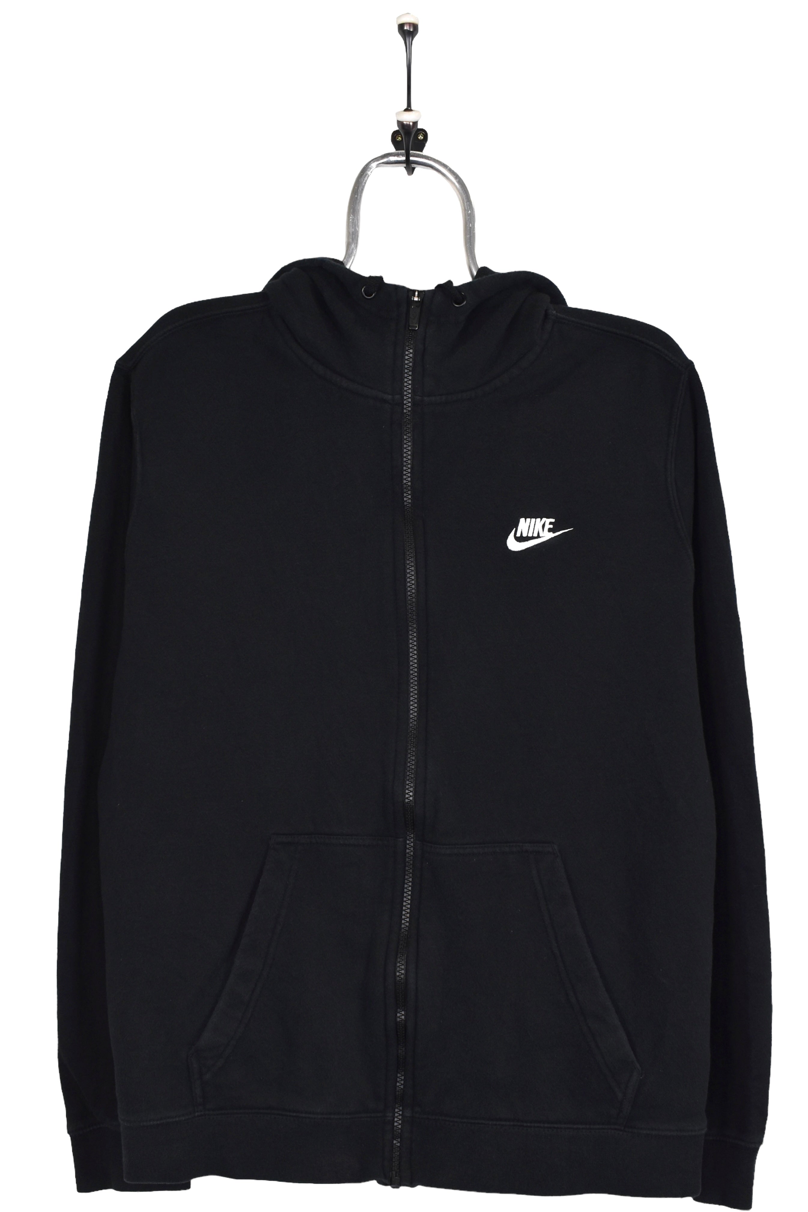 Vintage Nike hoodie, black embroidered sweatshirt - Large