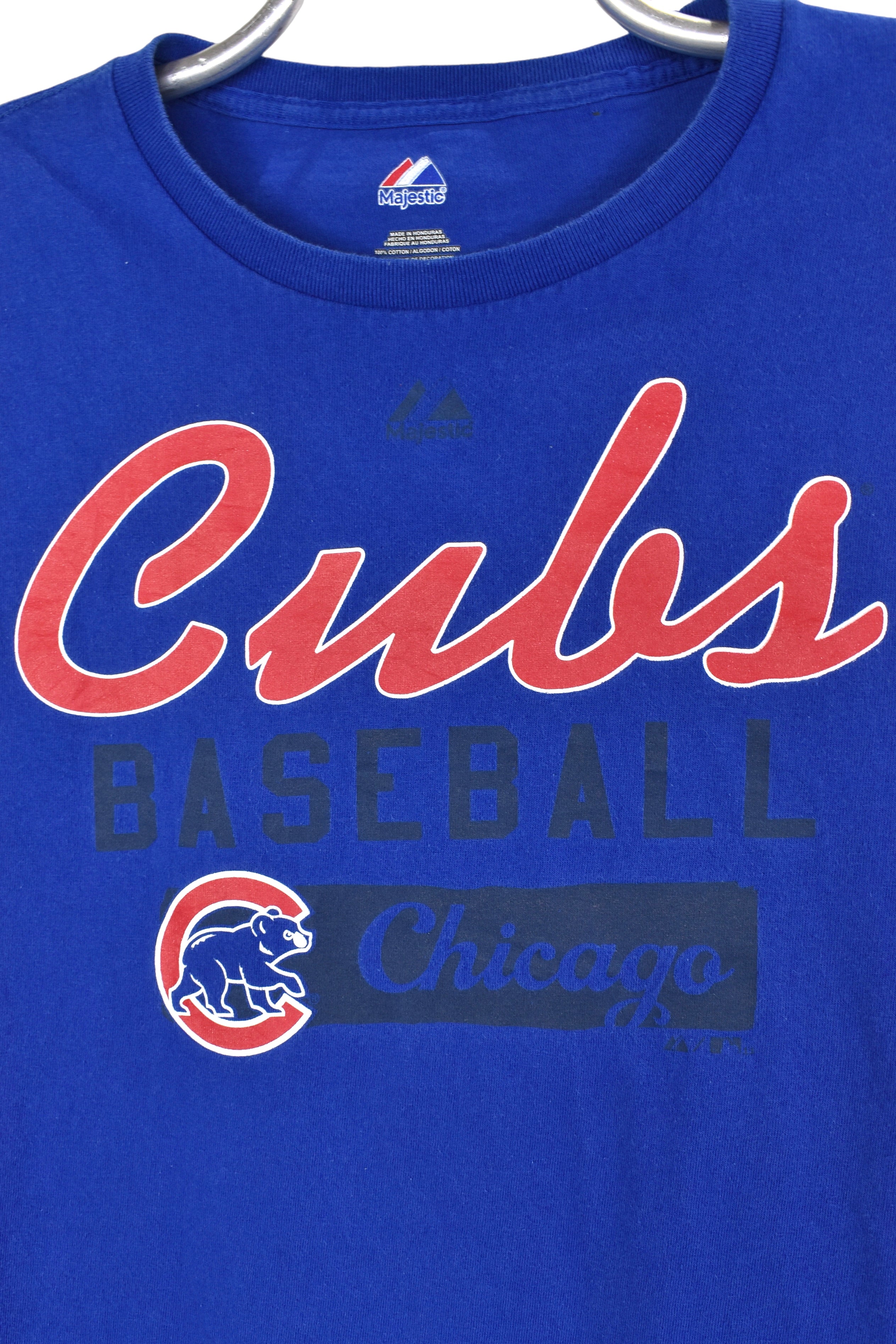 Modern Chicago Cubs shirt, MLB navy blue graphic tee - Large
