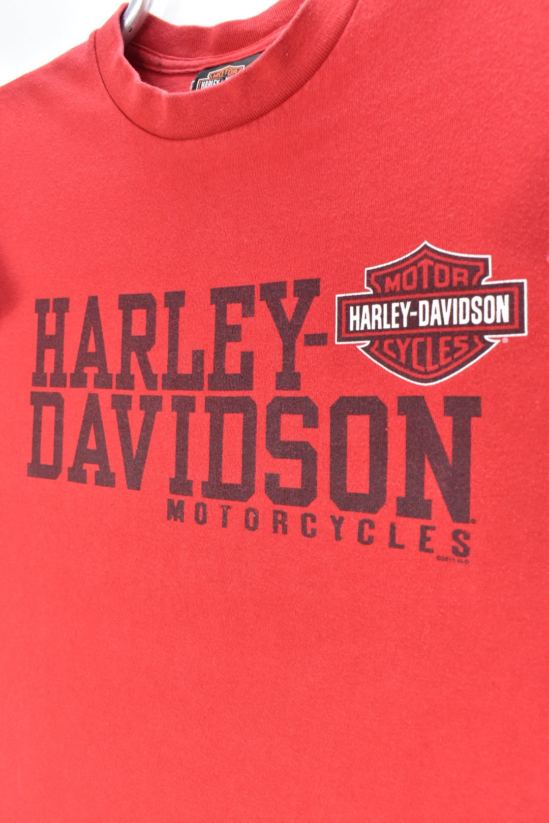 VINTAGE HARLEY DAVIDSON RED T-SHIRT | SMALL HARLEY DAVIDSON