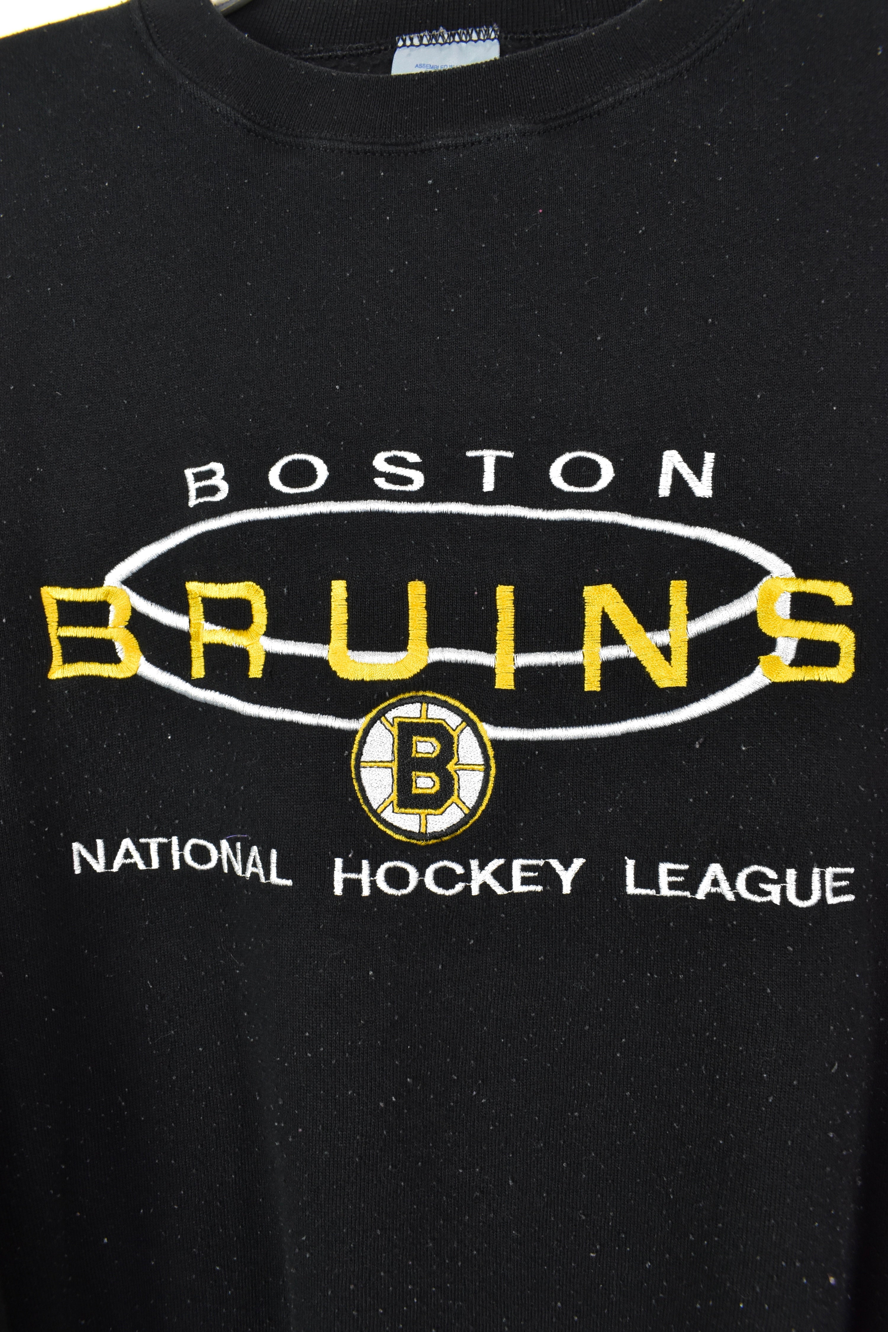 VINTAGE NHL BOSTON BRUINS EMBROIDERED BLACK SWEATSHIRT | XXL PRO SPORT