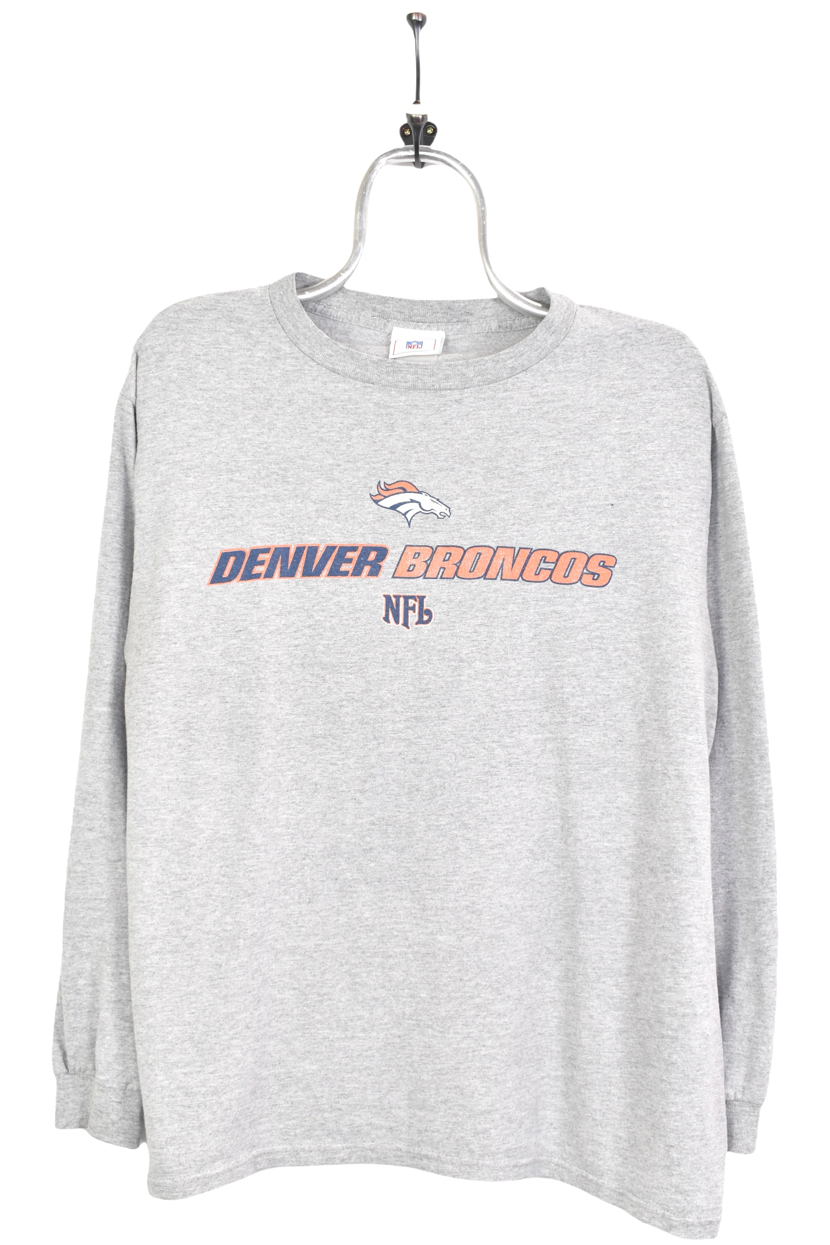 Vintage NFL Denver Broncos grey long sleeve T-Shirt | Small PRO SPORT